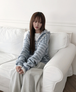 サイドスリットスナップボタンフリースワイドパンツ(5color) MERANGE WHITE