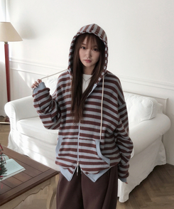 サイドスリットスナップボタンフリースワイドパンツ(5color) BROWN