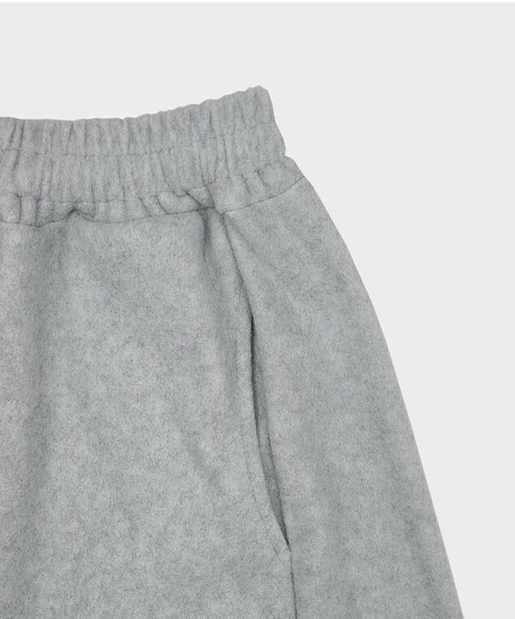 サイドスリットスナップボタンフリースワイドパンツ(5color)