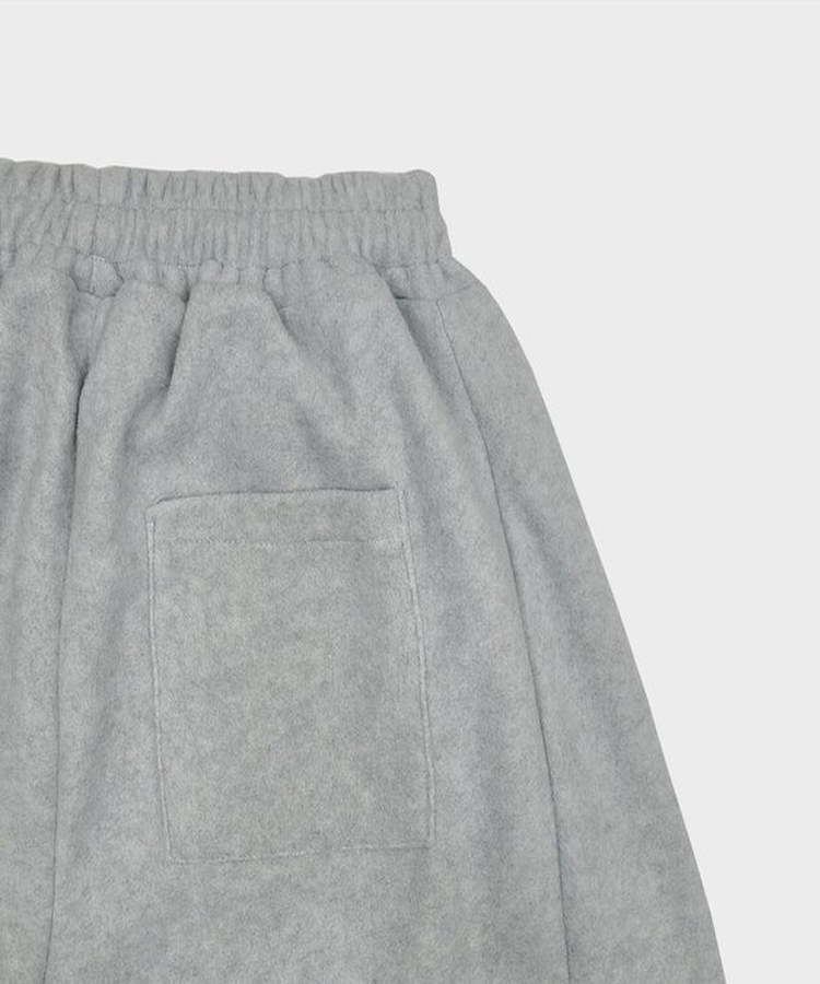 サイドスリットスナップボタンフリースワイドパンツ(5color)