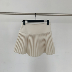 【SET マフラー付き】ニットカーディガン プリーツスカート