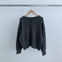 【SET マフラー付き】カーディガン プリーツニットスカート