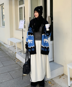 ユキノルディックカラージップアップ BLUE