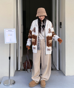 ユキノルディックカラージップアップ BROWN