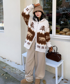 ユキノルディックカラージップアップ BROWN