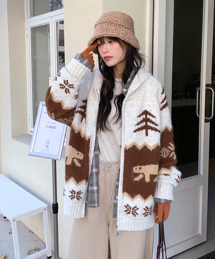 ユキノルディックカラージップアップ BROWN