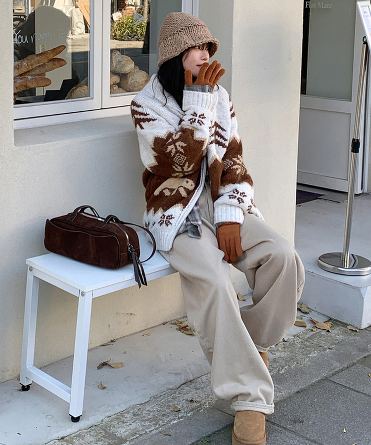 ユキノルディックカラージップアップ BROWN