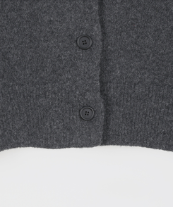 ハイネックフードカーディガン