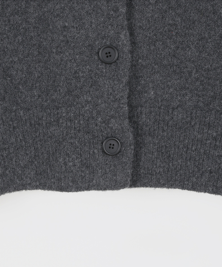 ハイネックフードカーディガン