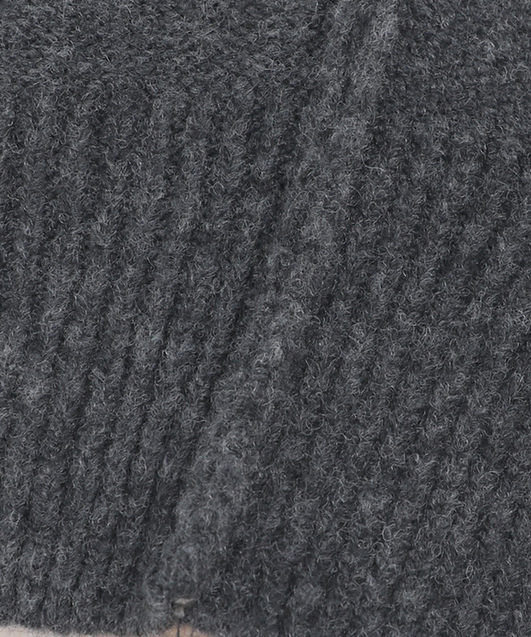 ハイネックフードカーディガン