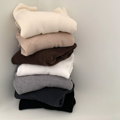 シャーリングタートルリブニット(7color)