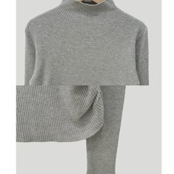 シャーリングタートルリブニット(7color)