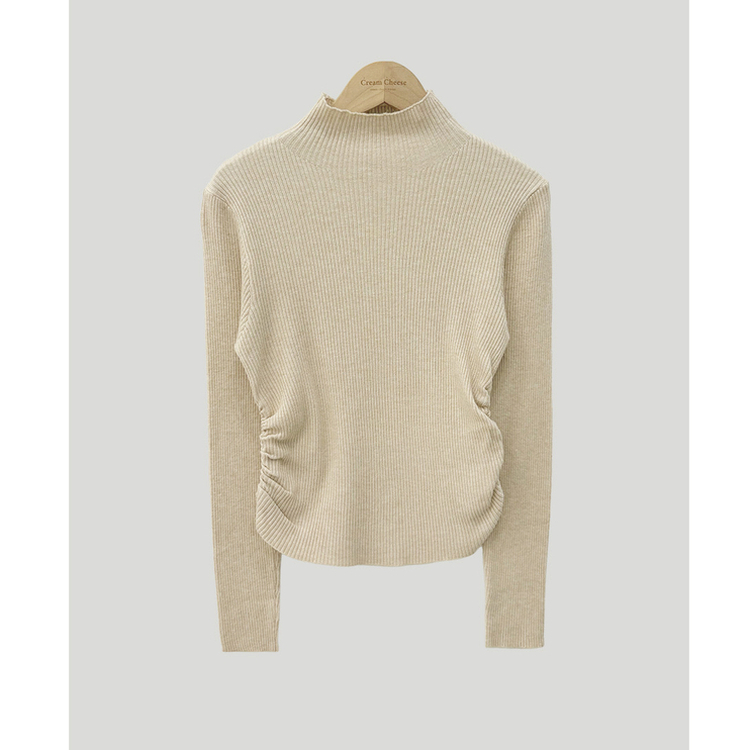 シャーリングタートルリブニット(7color)