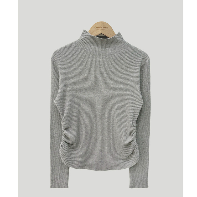 シャーリングタートルリブニット(7color)