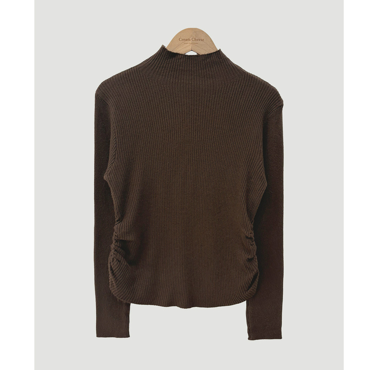 シャーリングタートルリブニット(7color)