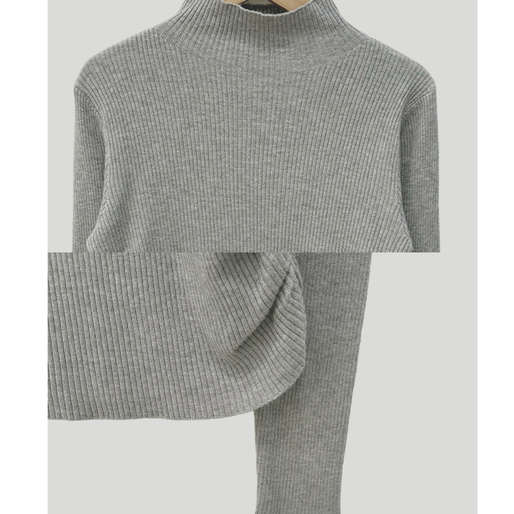 シャーリングタートルリブニット(7color)