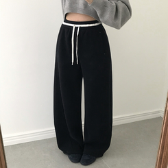 【起毛】モーメントツートントレーニングパンツ NAVY