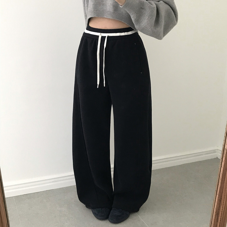 【起毛】モーメントツートントレーニングパンツ NAVY