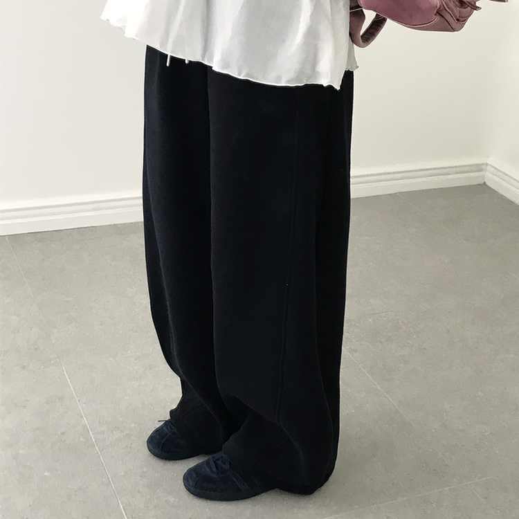 【起毛】モーメントツートントレーニングパンツ NAVY