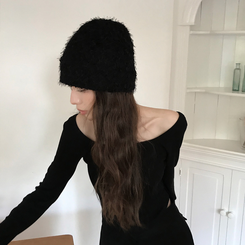 ベーシックスクエア長袖Tシャツ(5color) BLACK