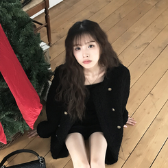 ベーシックスクエア長袖Tシャツ(5color) BLACK