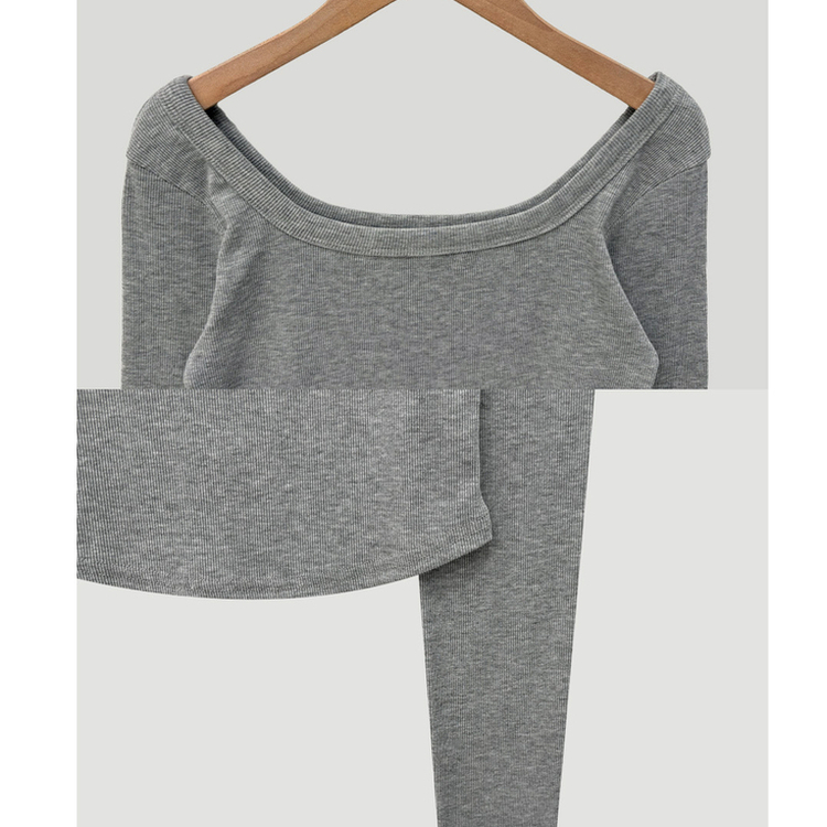 ベーシックスクエア長袖Tシャツ(5color)