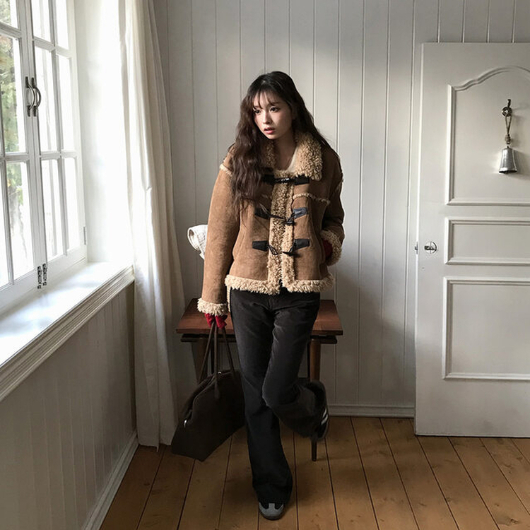 ダッフルファームスタンジャケット BROWN