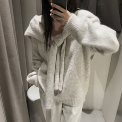 ふんわりムードショルダーニット LIGHT BEIGE