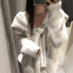 ふんわりムードショルダーニット LIGHT BEIGE