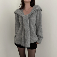 ふんわりムードショルダーニット GREY