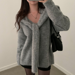 ふんわりムードショルダーニット GREY