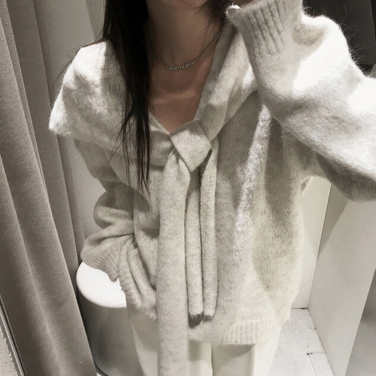 ふんわりムードショルダーニット LIGHT BEIGE