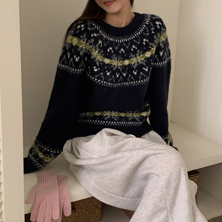 ノルディックニット NAVY