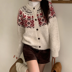 ノルディックカーディガン IVORY