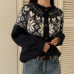 ノルディックカーディガン NAVY