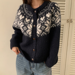 ノルディックカーディガン NAVY