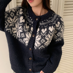 ノルディックカーディガン NAVY