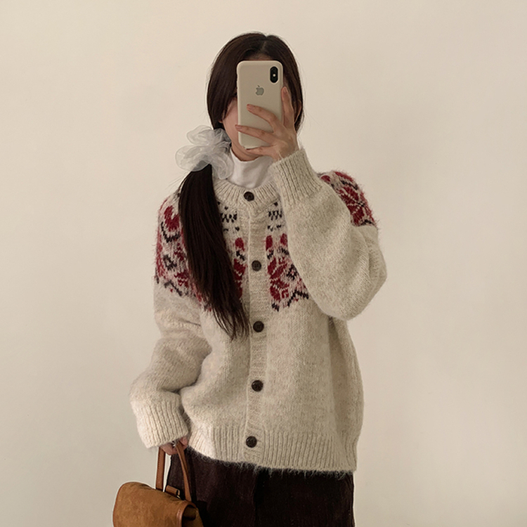 ノルディックカーディガン IVORY