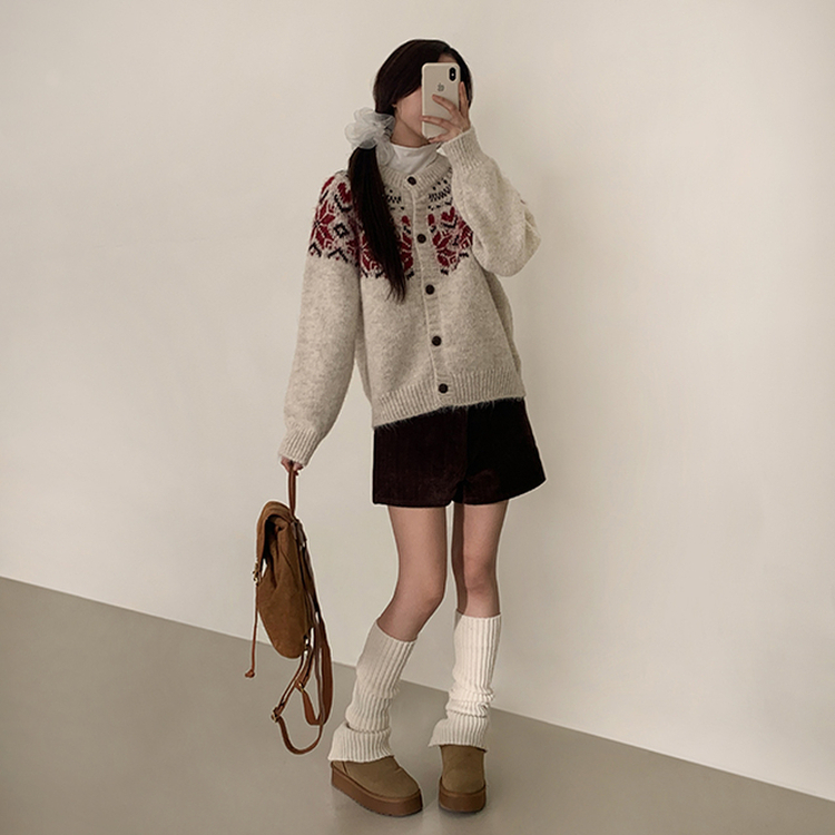 ノルディックカーディガン IVORY