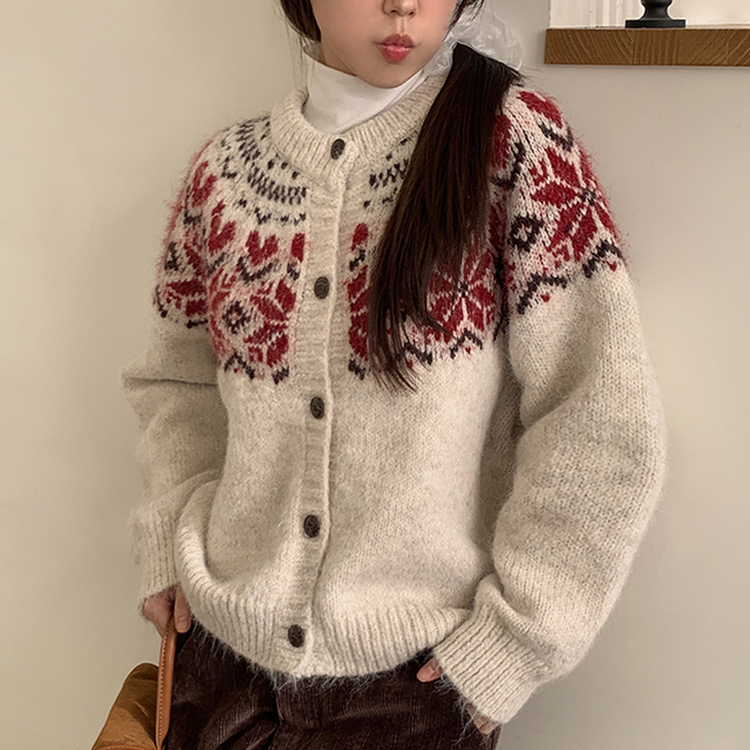 ノルディックカーディガン IVORY