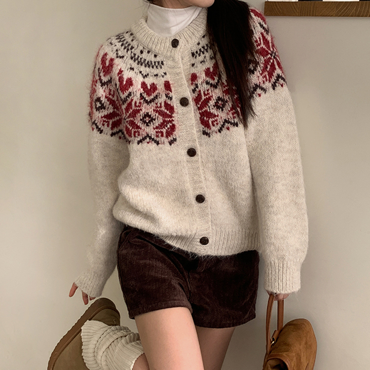 ノルディックカーディガン IVORY