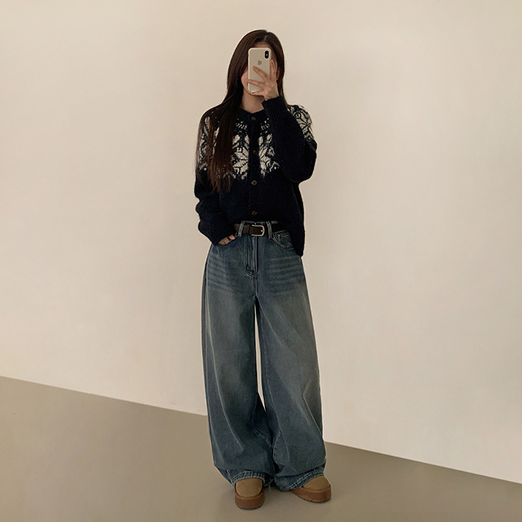 ノルディックカーディガン NAVY