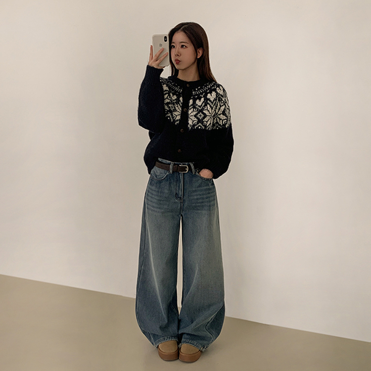 ノルディックカーディガン NAVY