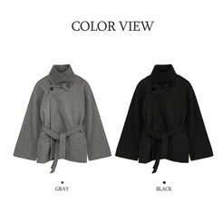 【ベルト付き】【ベルト付き】ウールオーバーフィットコート