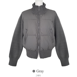 パウンドハイネックニットショートダウン