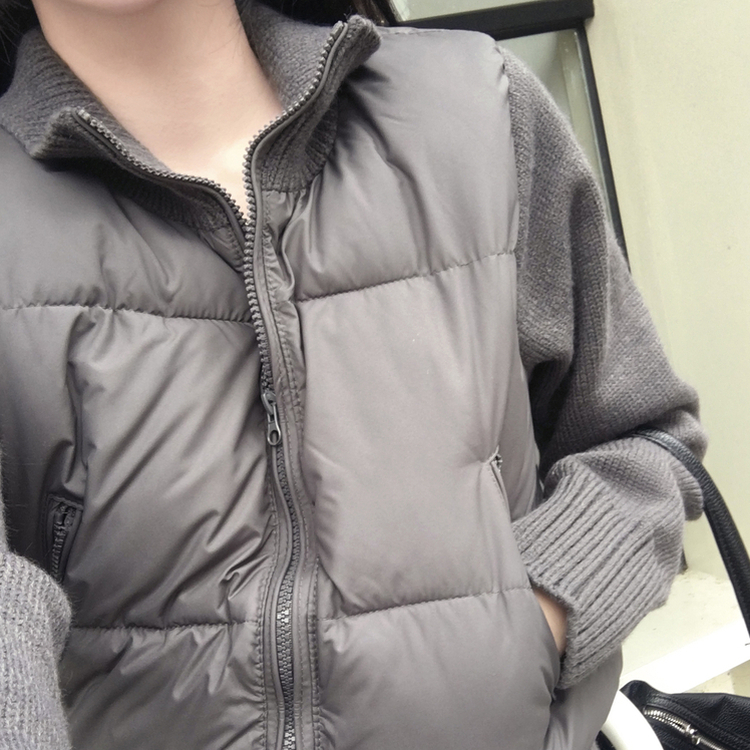 パウンドハイネックニットショートダウン GREY