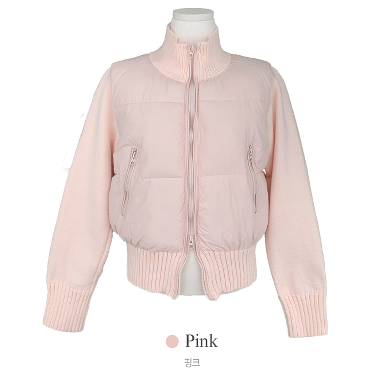 パウンドハイネックニットショートダウン