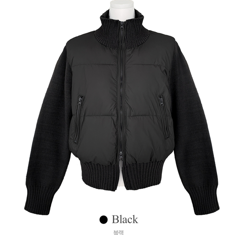 パウンドハイネックニットショートダウン