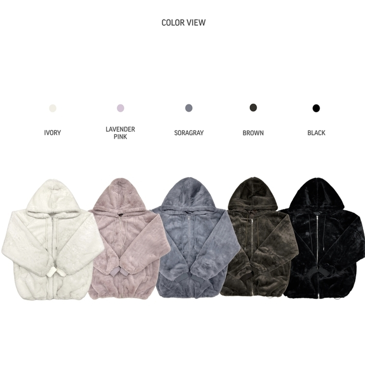 ミンクファーフードジャンパー (5color)