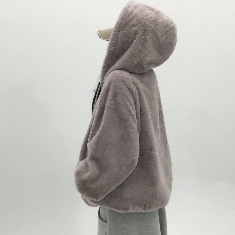 ミンクファーフードジャンパー (5color) LAVENDER PINK